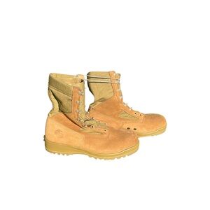 NWT Men’s Marine Corps Tan and Green Suede Steele Toe Boots Size 14